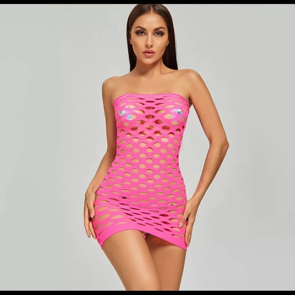 Sexy Mesh Fishnet Stocking - OS -Bright Green - Picture 8 of 8